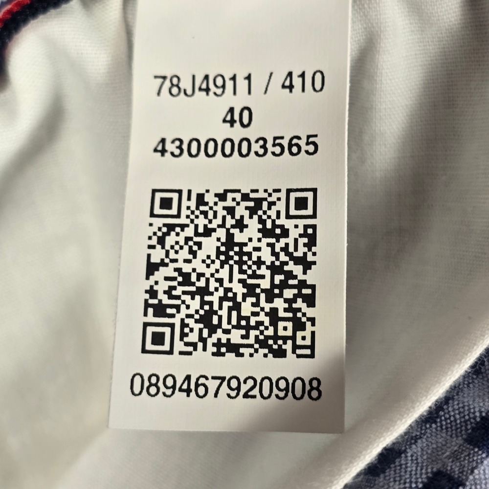 Tommy Hilfiger Mens Blue Gingham Check Chino Shorts Size 40 78J4911-410 Stretch - Picture 2 of 9